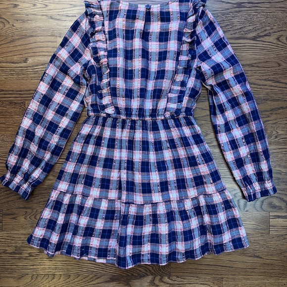 Mini Boden Frill Tiered Sparkle Dress - Picture 9 of 13